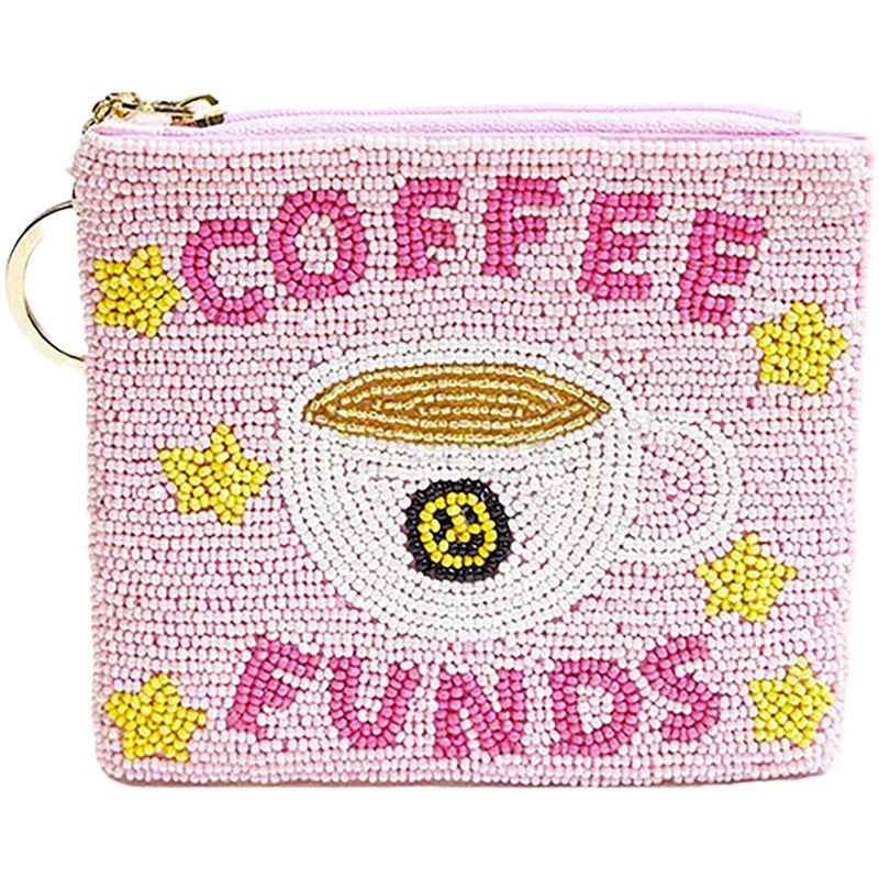 Women's Jen & Co Ricki Beaded Coin Pouch Coffee Funds Synthetic
