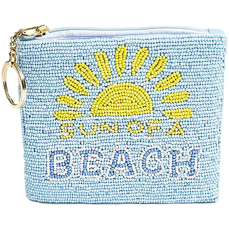 Women's Jen & Co. Ricki Beaded Coin Pouch Sun Of A Beach Synthetic