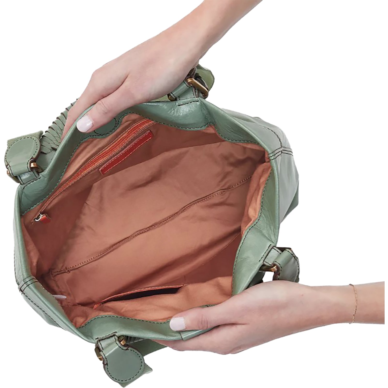 Womens Hobo Hobo International Romy Medium Tote Jade Polished Leather Jade Polished Leather