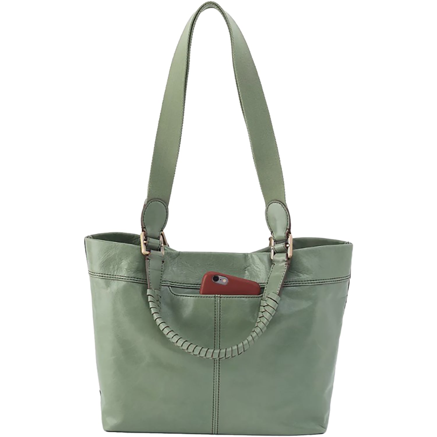 Womens Hobo Hobo International Romy Medium Tote Jade Polished Leather Jade Polished Leather