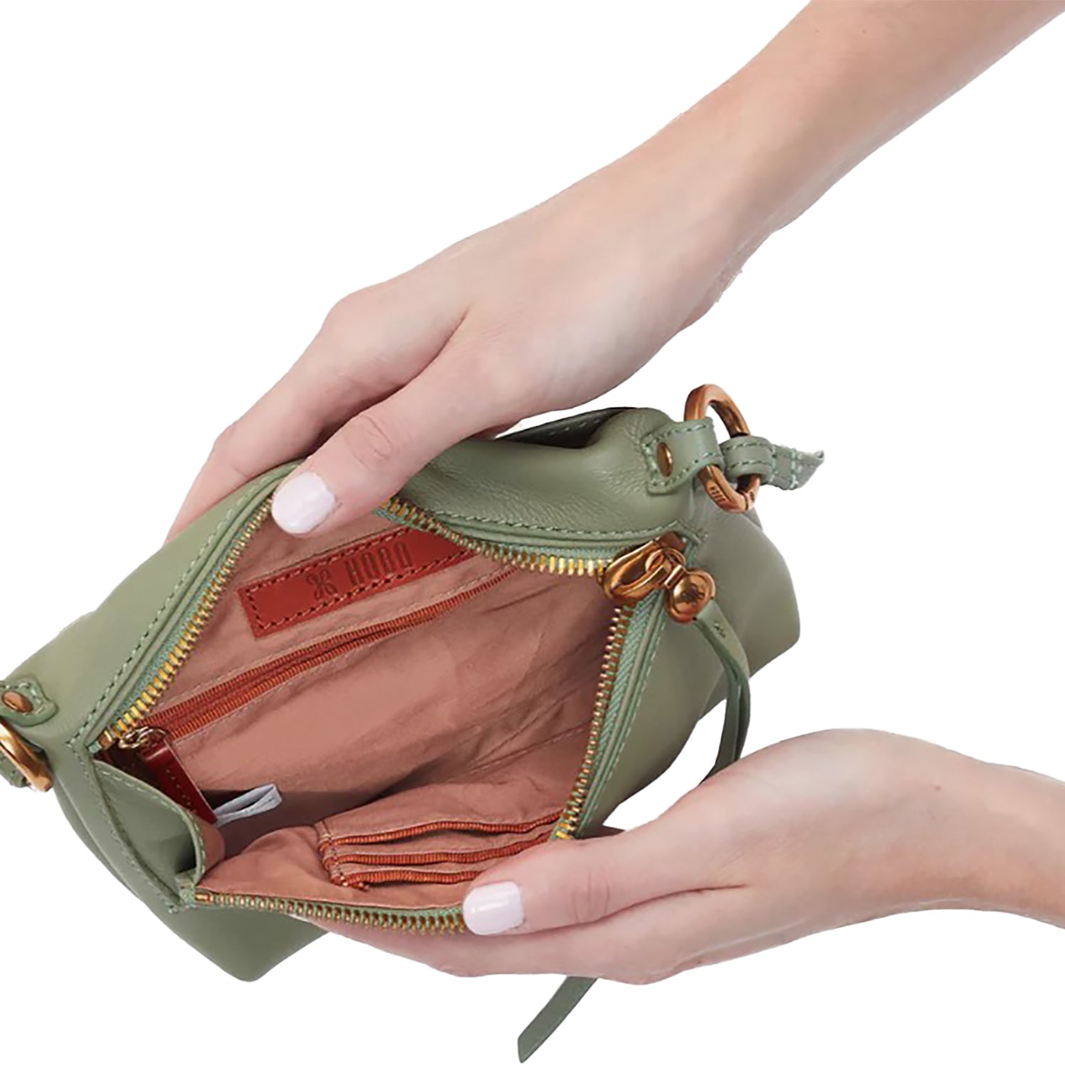 Womens Hobo Hobo International Run About Crossbody Watercress Pebbled Leather Watercress Pebbled Leather