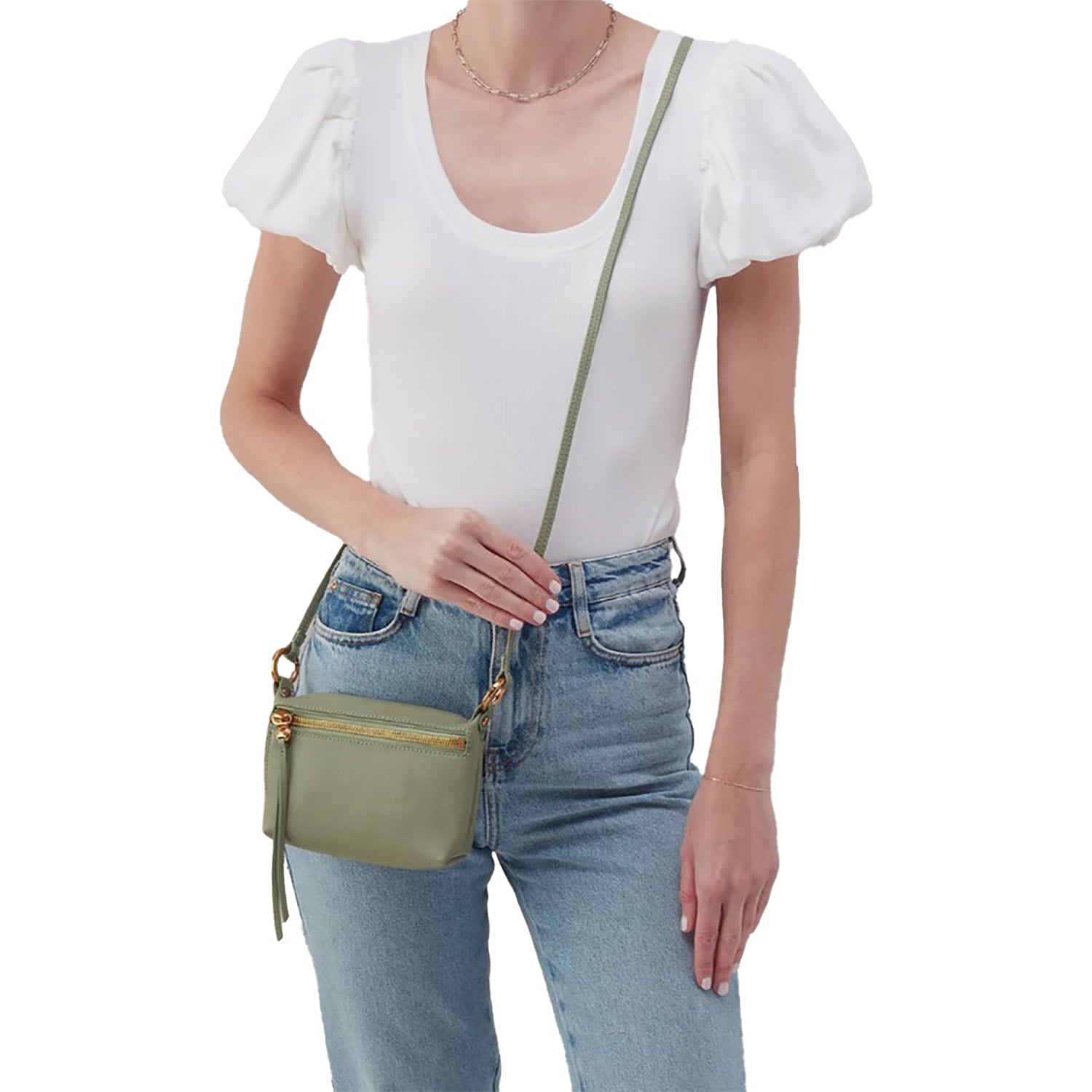 Womens Hobo Hobo International Run About Crossbody Watercress Pebbled Leather Watercress Pebbled Leather