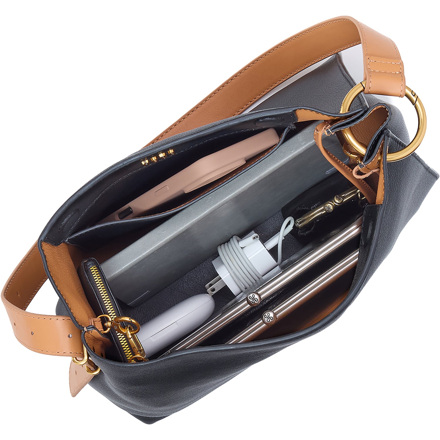 Womens Hobo Hobo Rayna Shoulder Bag Handbag Black Black
