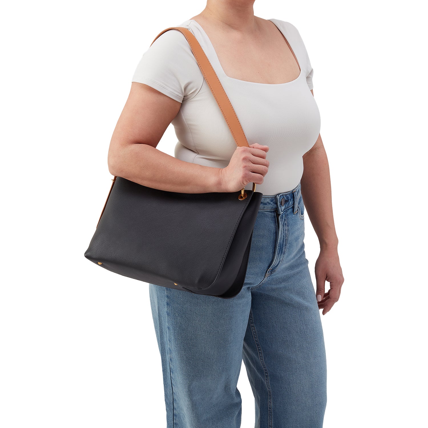 Womens Hobo Hobo Rayna Shoulder Bag Handbag Black Black