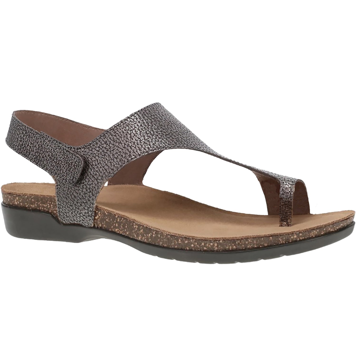 Womens Dansko Dansko Reece Women's Thong Sandals Pewter Metallic Leather Pewter Metallic Leather