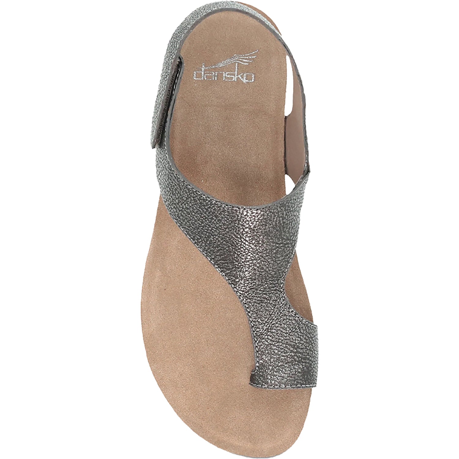 Womens Dansko Dansko Reece Women's Thong Sandals Pewter Metallic Leather Pewter Metallic Leather