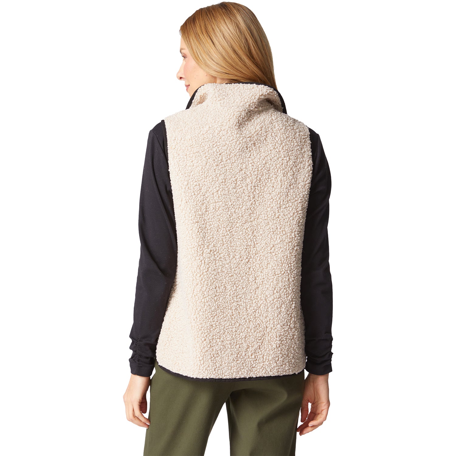 Womens Habitat Habitat Reversible Faux /Sherpa Allie Vest Women's Outerwear Vests Dove Dove