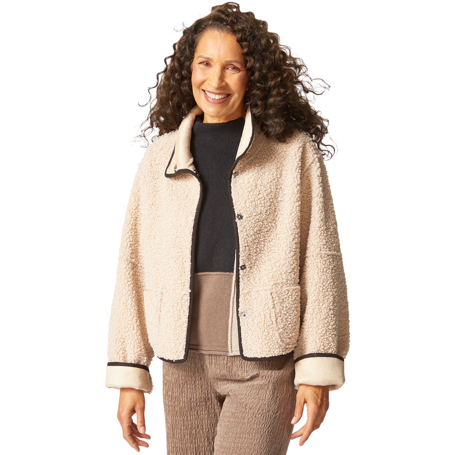 Womens Habitat Habitat Faux /Sherpa Kiki Jacket Women's Outerwear Dove Dove