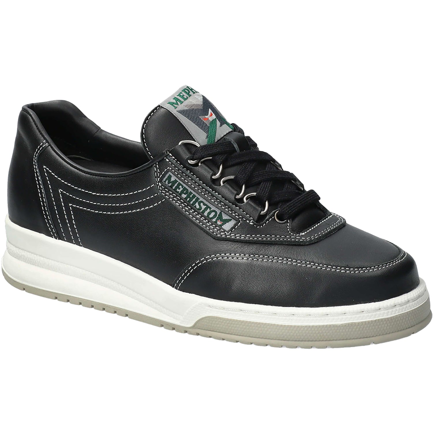 Womens Mephisto Mephisto Rush 4800/30 Women's Sporty Lace Up Shoes Black Black