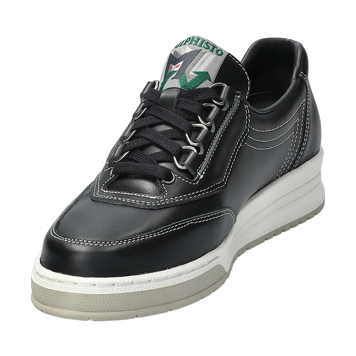 Womens Mephisto Mephisto Rush 4800/30 Women's Sporty Lace Up Shoes Black Black