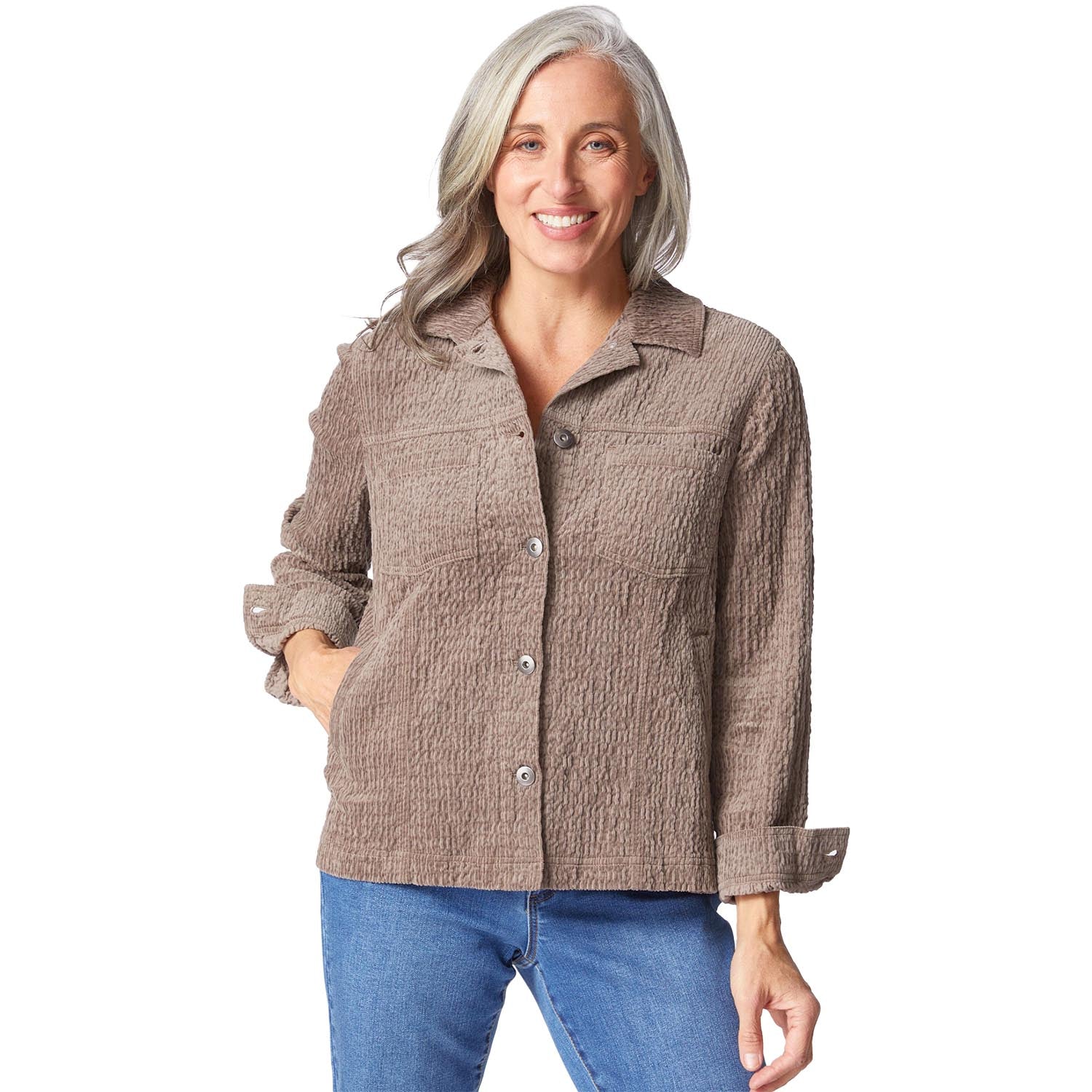 Womens Habitat Habitat Rustic Stretch Cord Boyfriend Jacket Women's Outerwear Outdoor Truffle Truffle