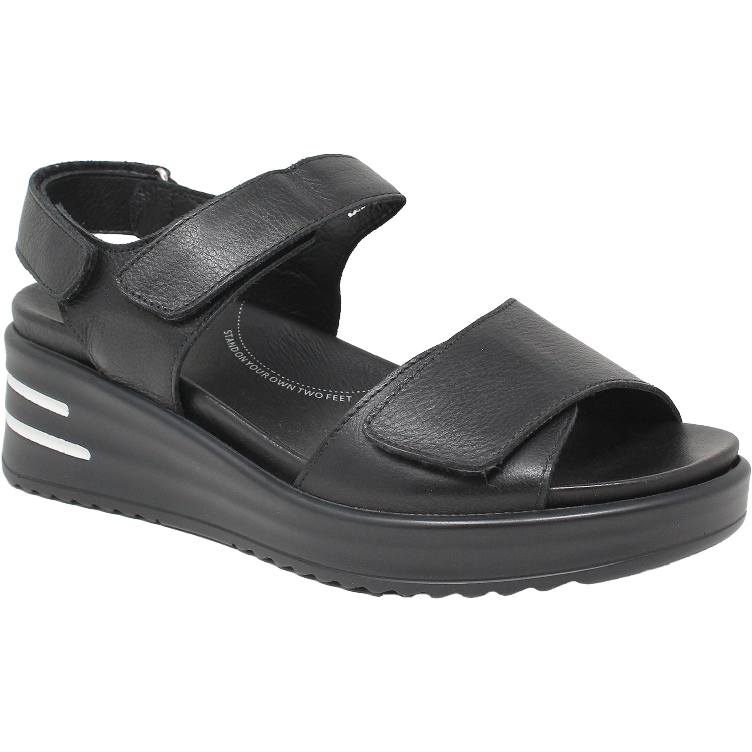 Womens Ziera Women's Ziera Sadias Black/Black Leather Black/Black