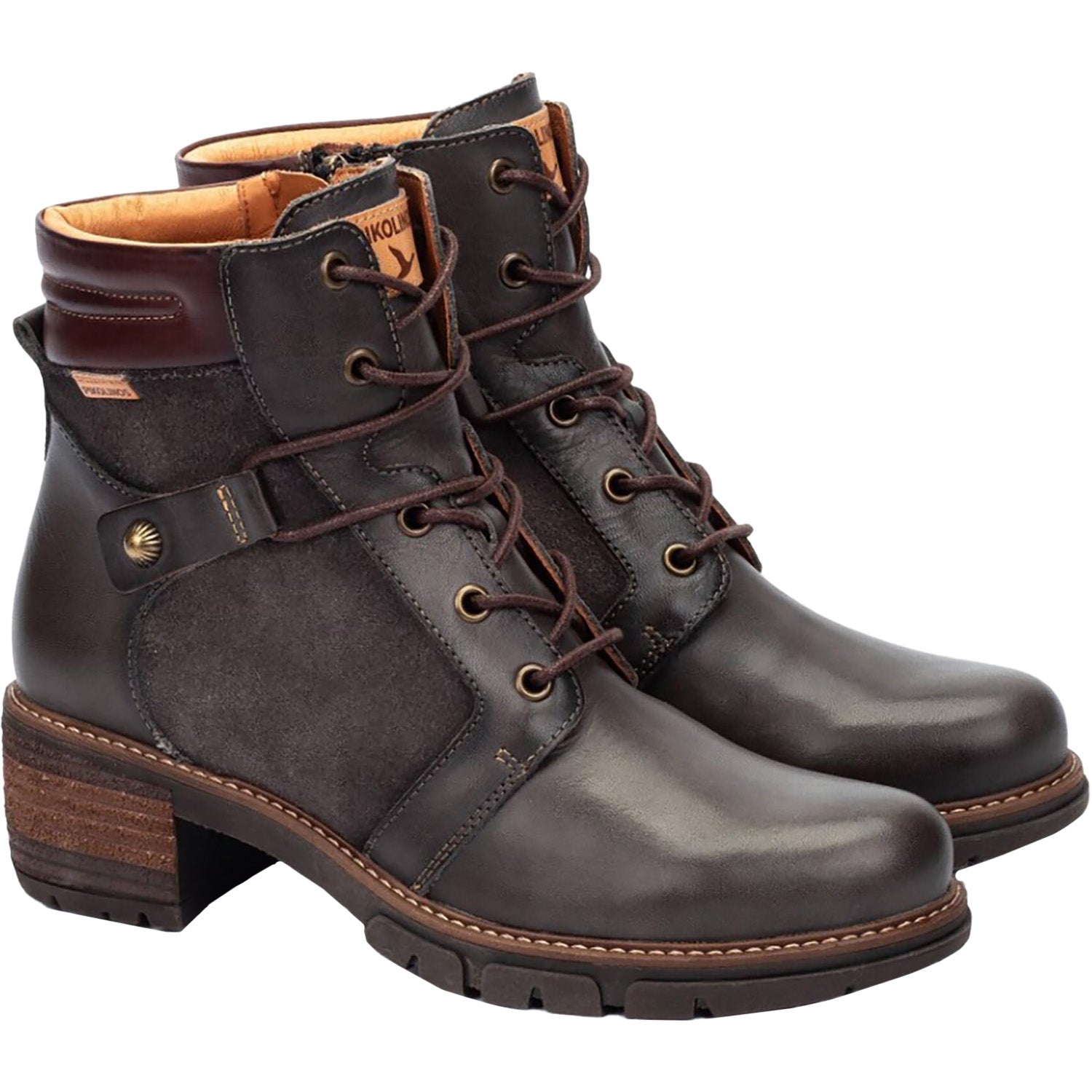 Womens Pikolinos Pikolinos San Sebastian W1T-8979C1 Women's Boots Lead Leather Lead Leather