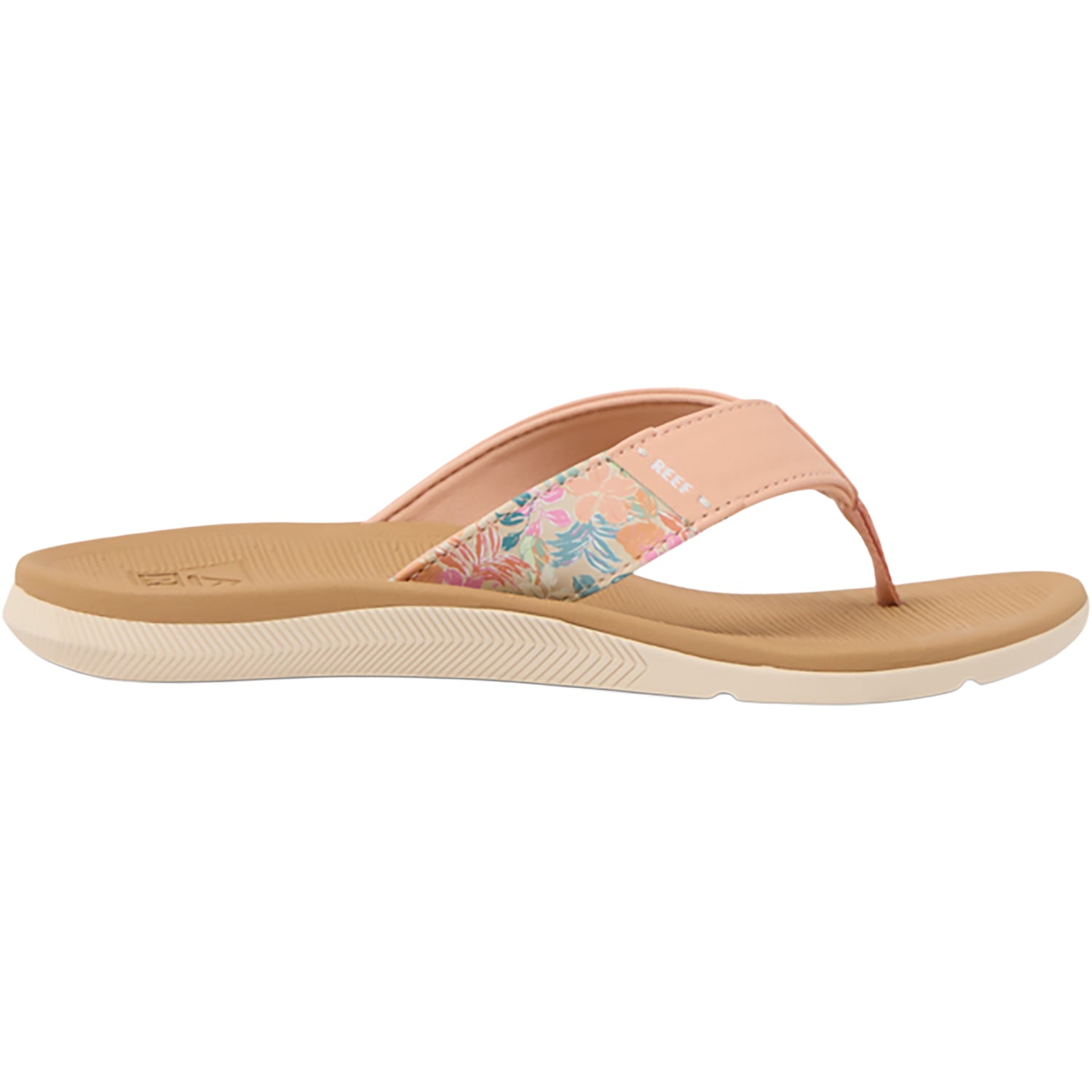 Womens Reef Reef Santa Ana Women's Thong Sandals Peach/Tan Peach/Tan