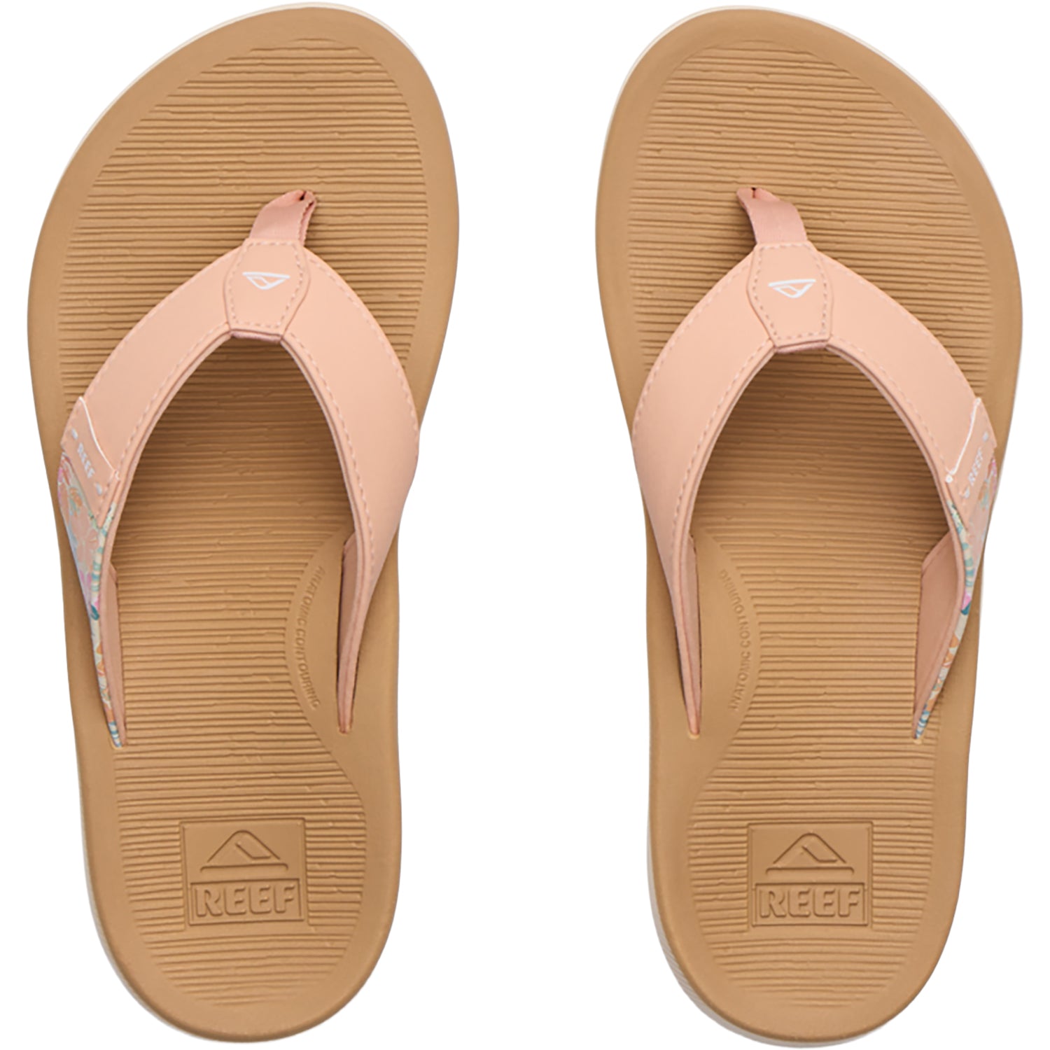 Womens Reef Reef Santa Ana Women's Thong Sandals Peach/Tan Peach/Tan