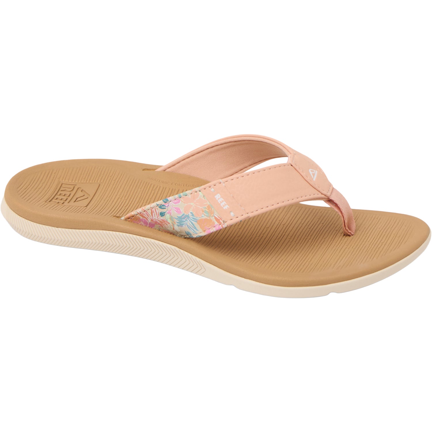 Womens Reef Reef Santa Ana Women's Thong Sandals Peach/Tan Peach/Tan