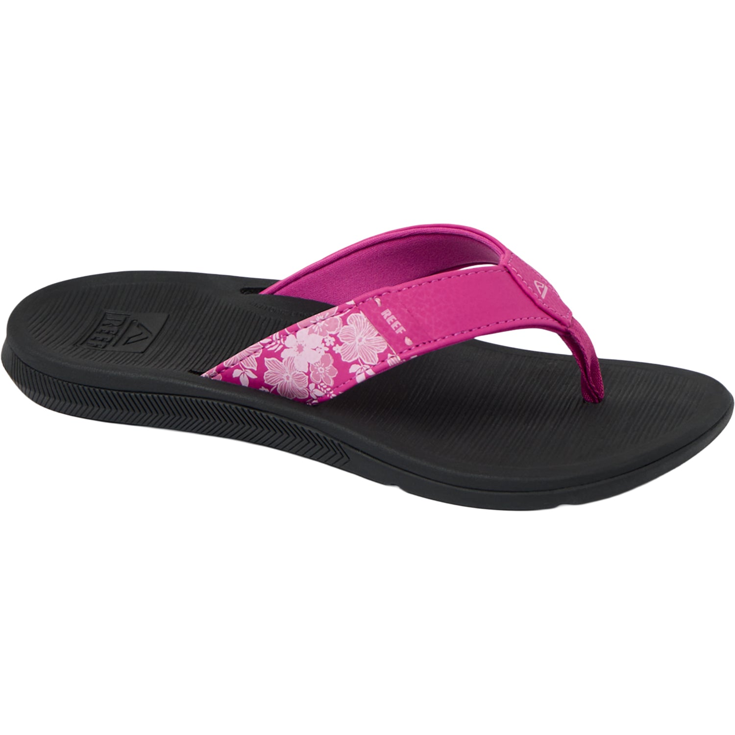 Womens Reef Reef Santa Ana Women's Thong Sandals Fuchsia Red/Black Fuchsia Red/Black