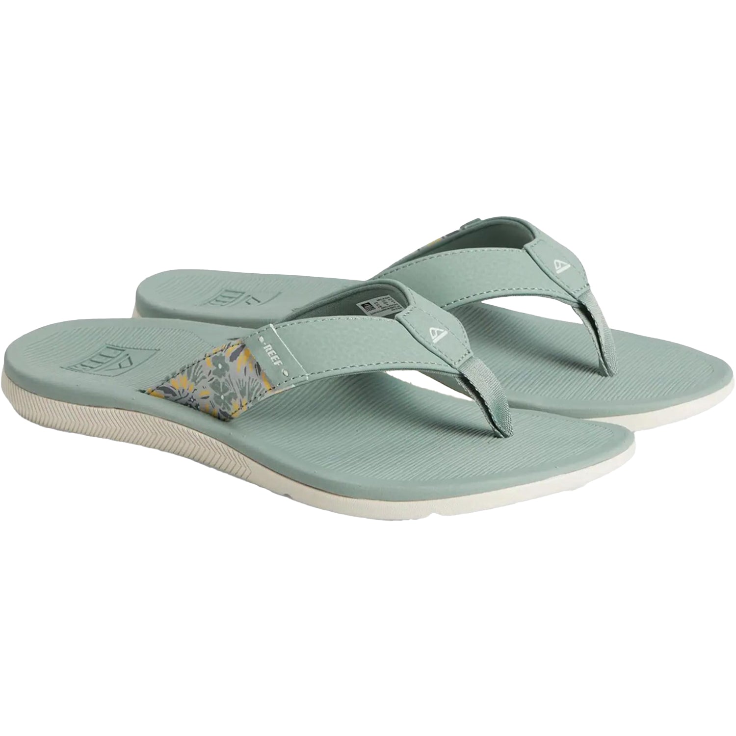Womens Reef Reef Santa Ana Women's Thong Sandals Frosty Synthetic Frosty Synthetic