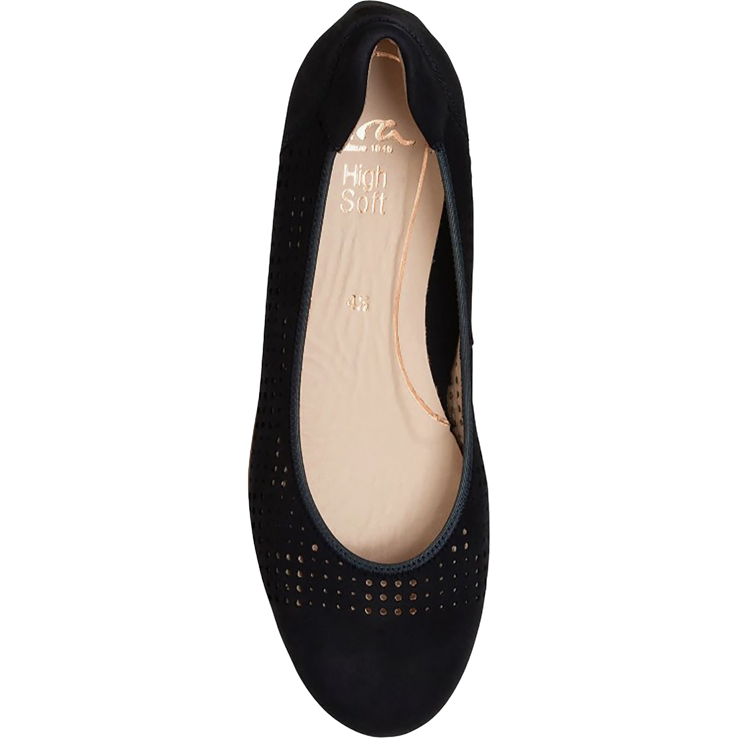 Womens Ara shoes Ara Sarah Perf Women's Flats Black Nubuck Black Nubuck