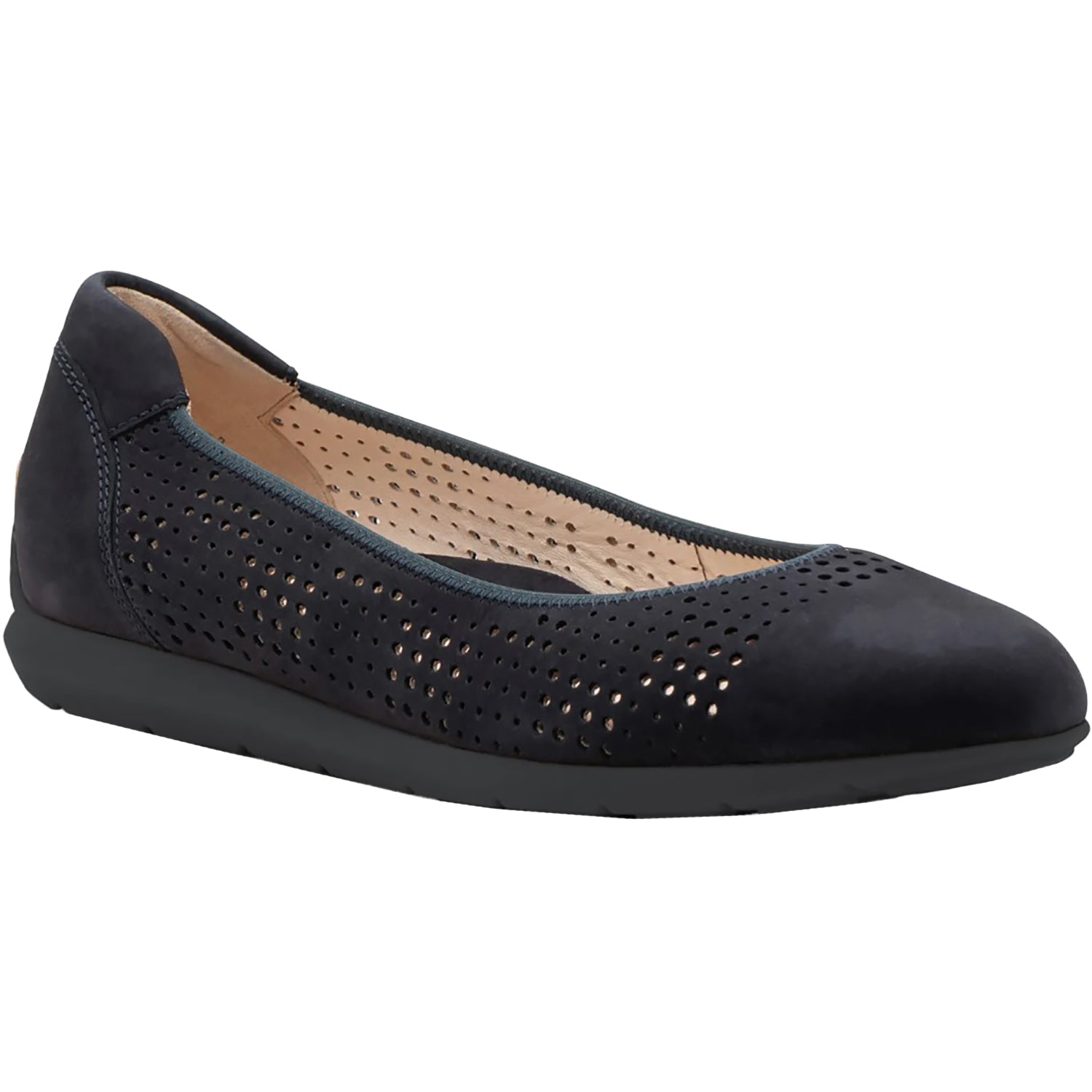 Womens Ara shoes Ara Sarah Perf Women's Flats Black Nubuck Black Nubuck
