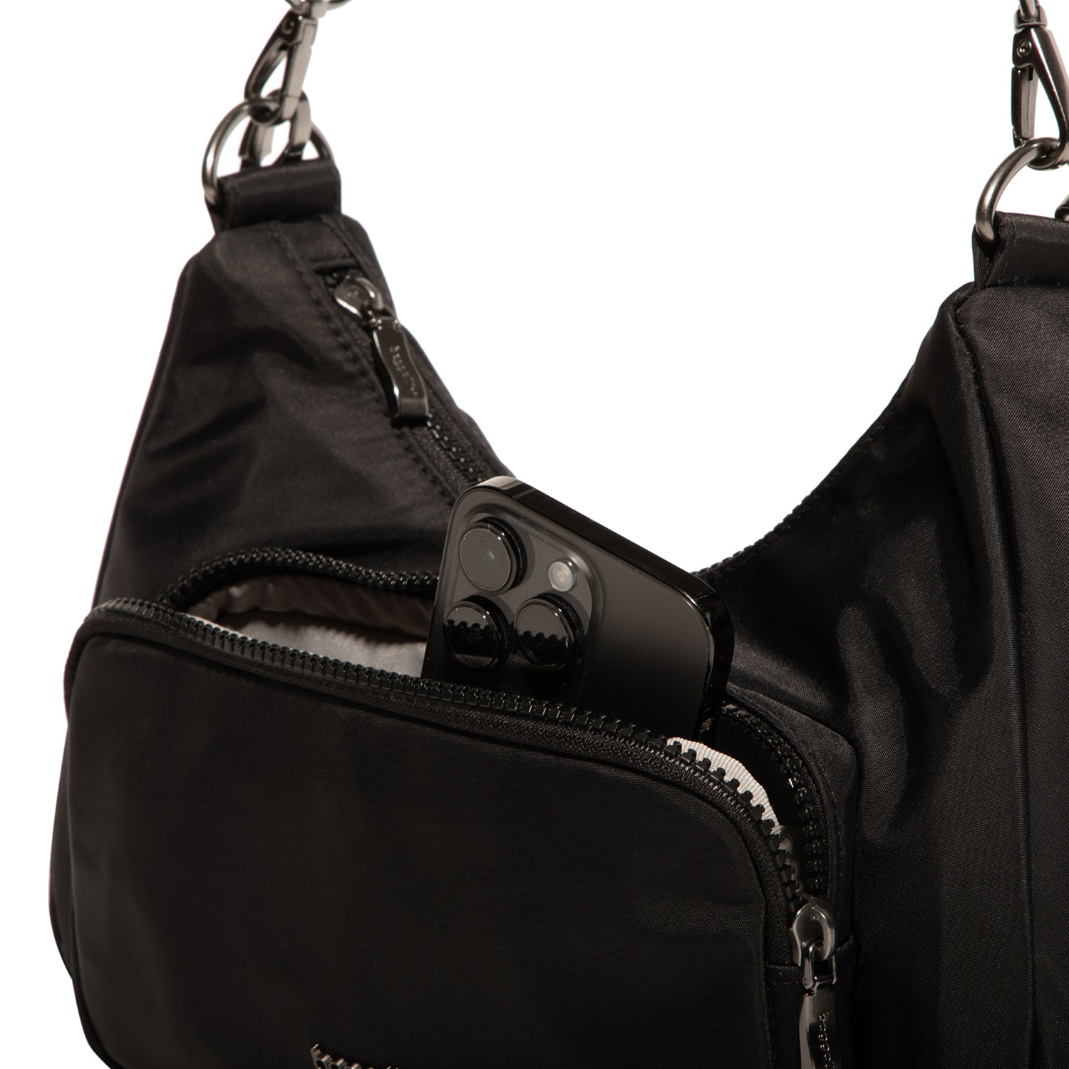 Womens Baggallini Baggallini Savannah Crossbody Handbag Black Twill Black Twill