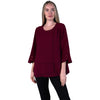 Womens Shana apparel Women's Shana Apparel Seamed Tunic Top Wine Wine