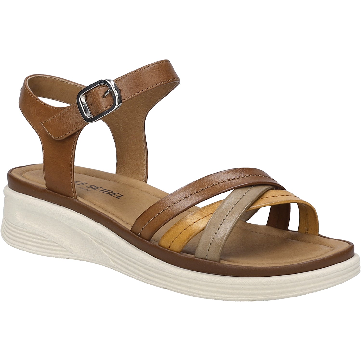 Womens Josef seibel Josef Seibel Sevran 02 Women's Sandals Cognac Multi Cognac Multi
