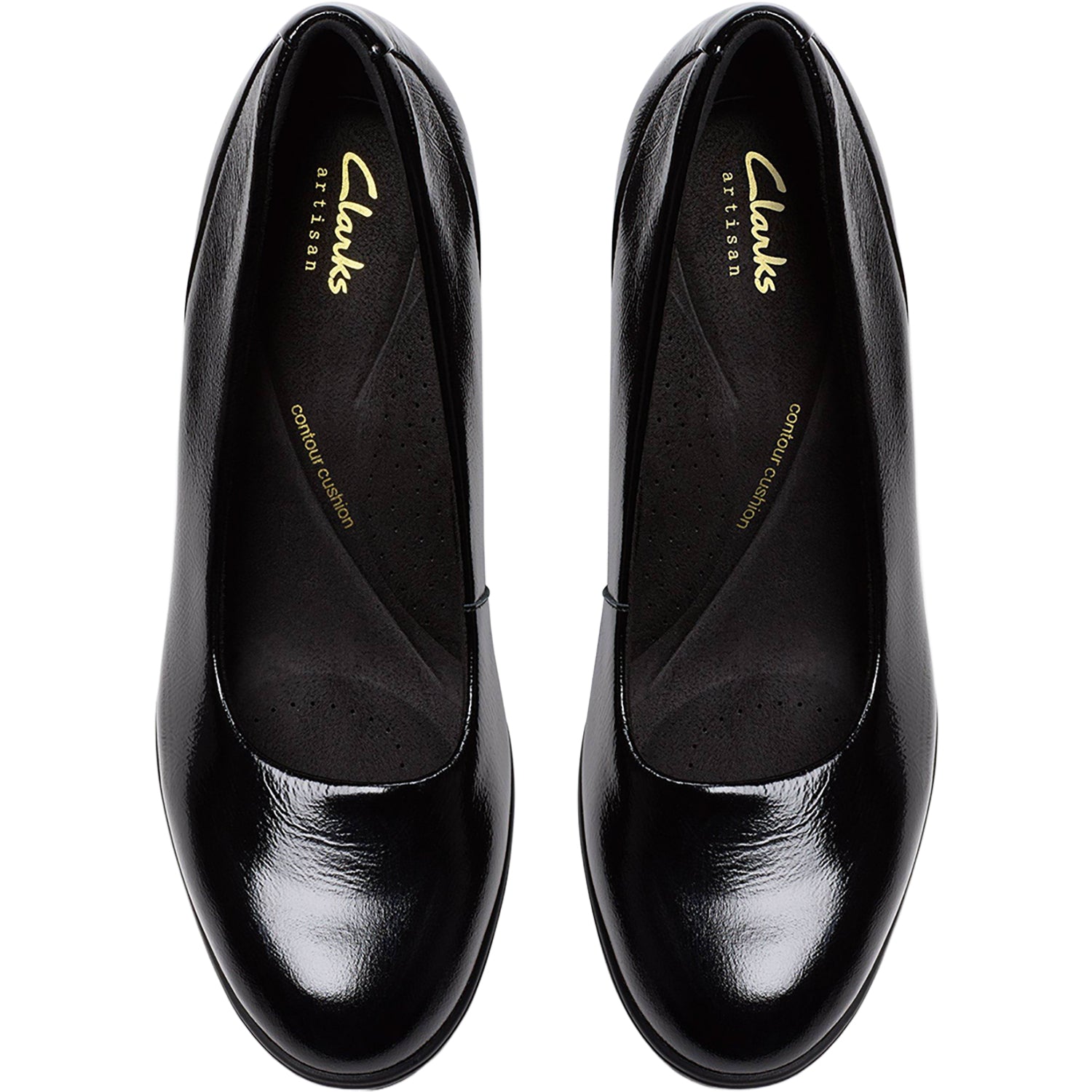 Womens Clarks Clarks Shaya Poppy Women's Dress Heels Black Patent Black Patent