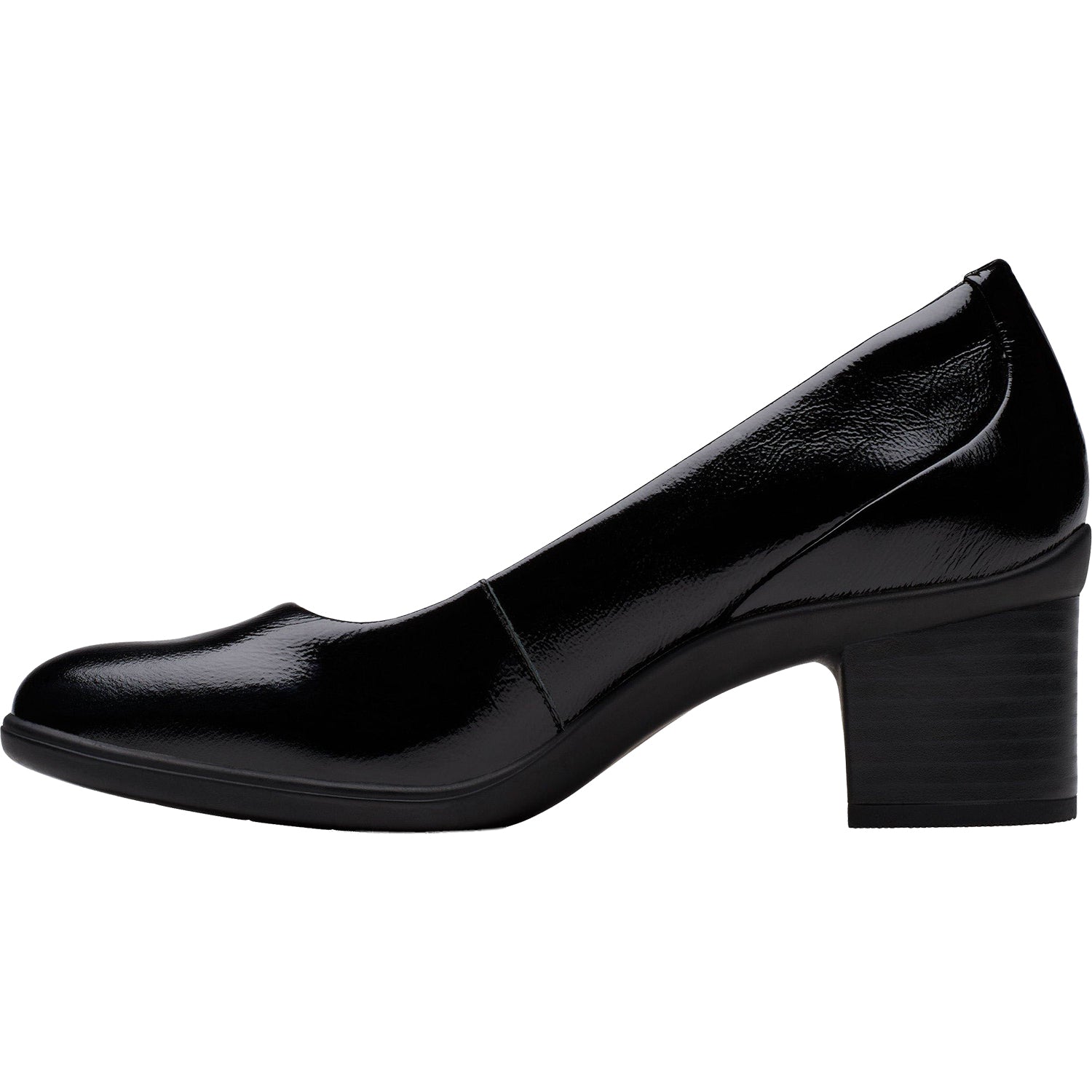 Womens Clarks Clarks Shaya Poppy Women's Dress Heels Black Patent Black Patent