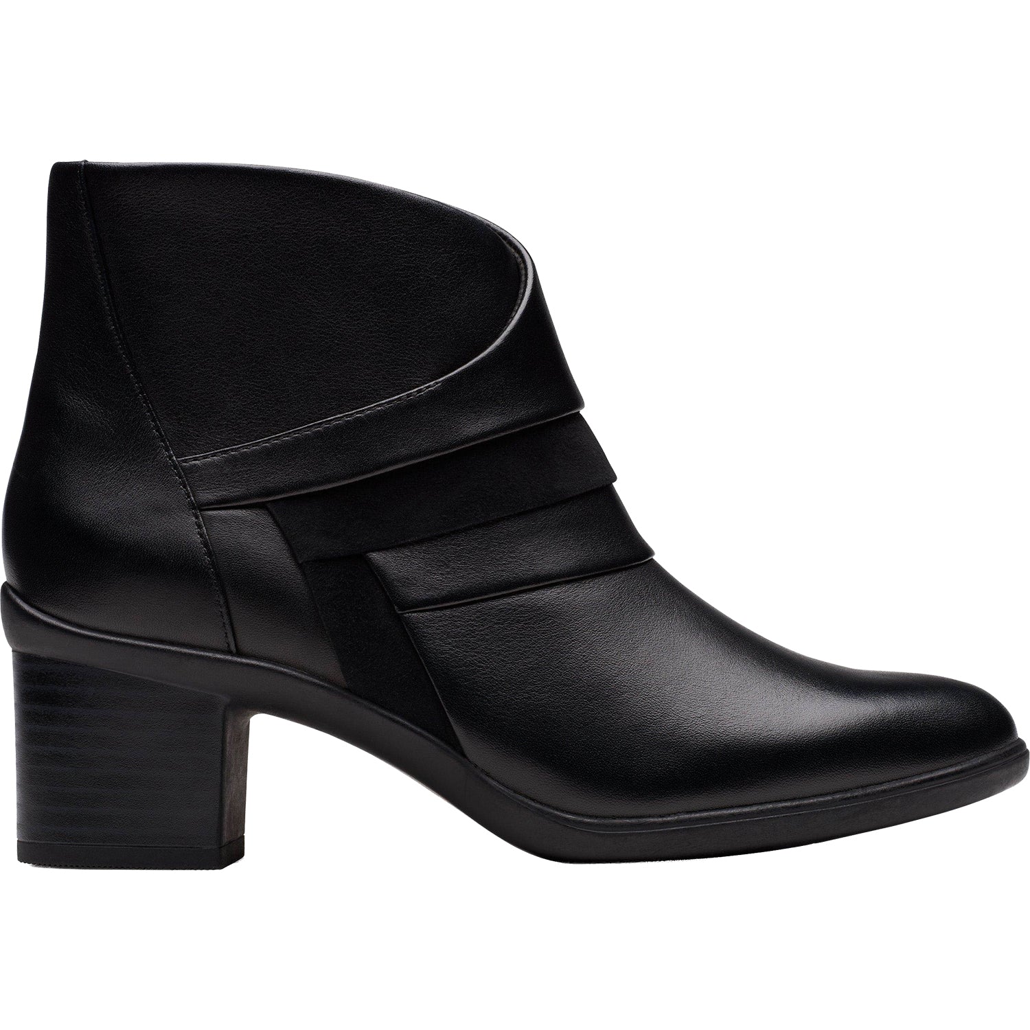 Womens Clarks Clarks Shaya Sky Women's Boots Dressy Black Leather Black Leather
