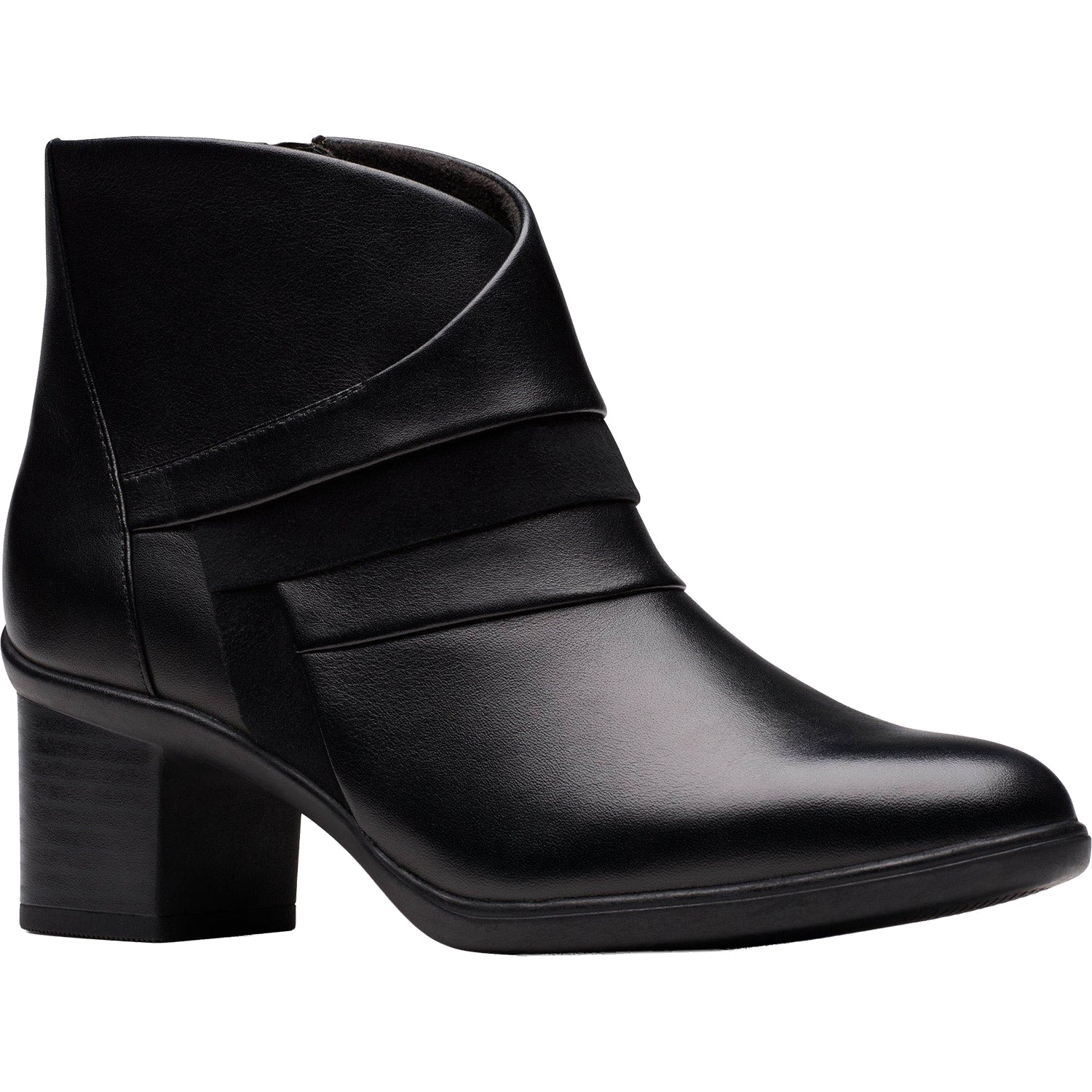 Womens Clarks Clarks Shaya Sky Women's Boots Dressy Black Leather Black Leather