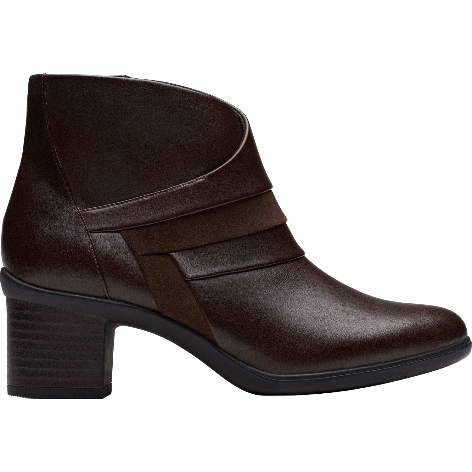 Womens Clarks Women's Clarks Shaya Sky Dark Brown Leather Dark Brown Leather