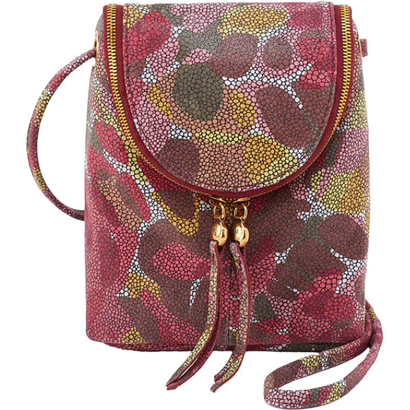 Women's Hobo Fern Abstract Foliage Printed Leather