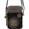 Womens Chala Chala Swirl Dazzle Cellphone Crossbody Handbag Black Black