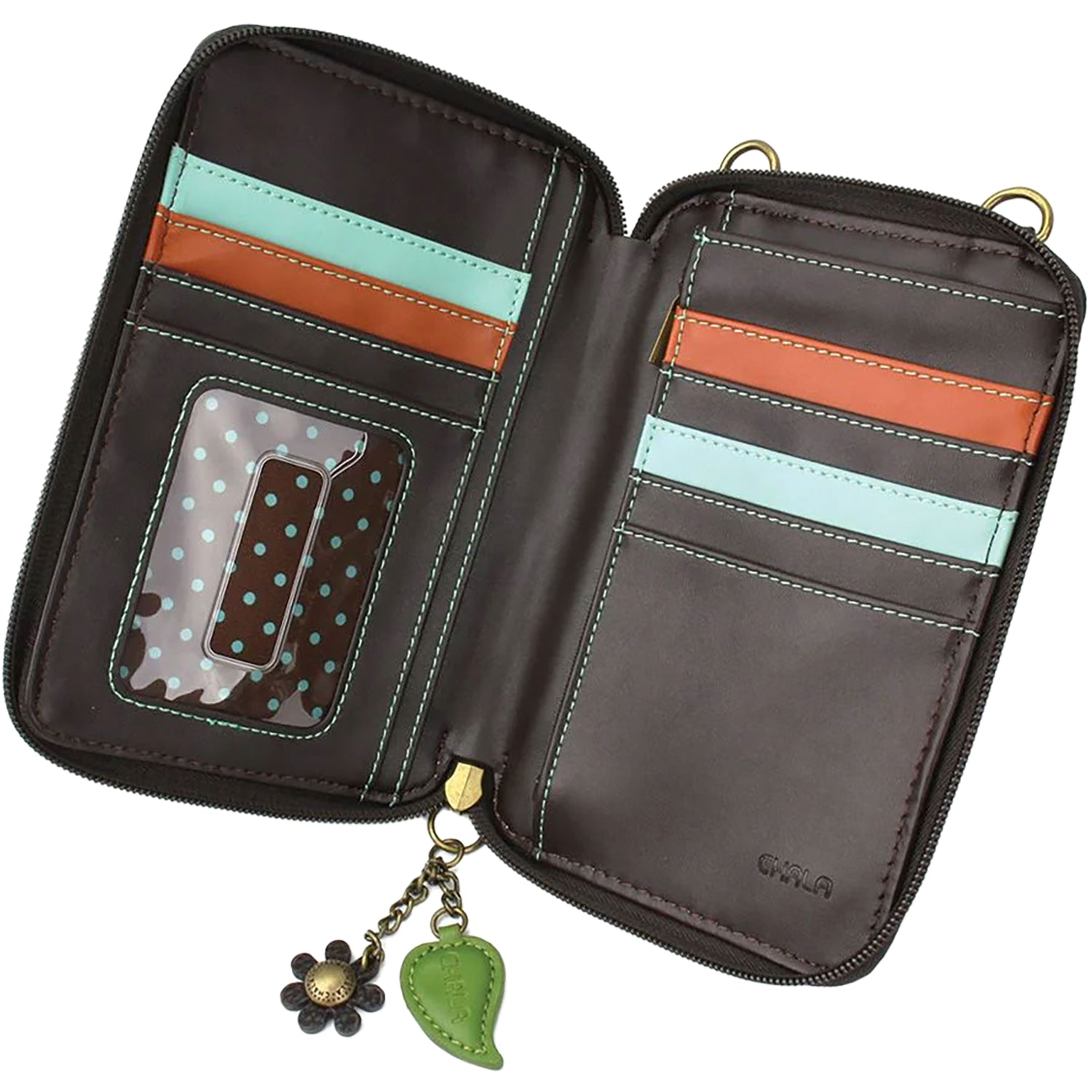 Womens Chala Chala Handbags Sunflower Wallet Crossbody Handbag Black Black