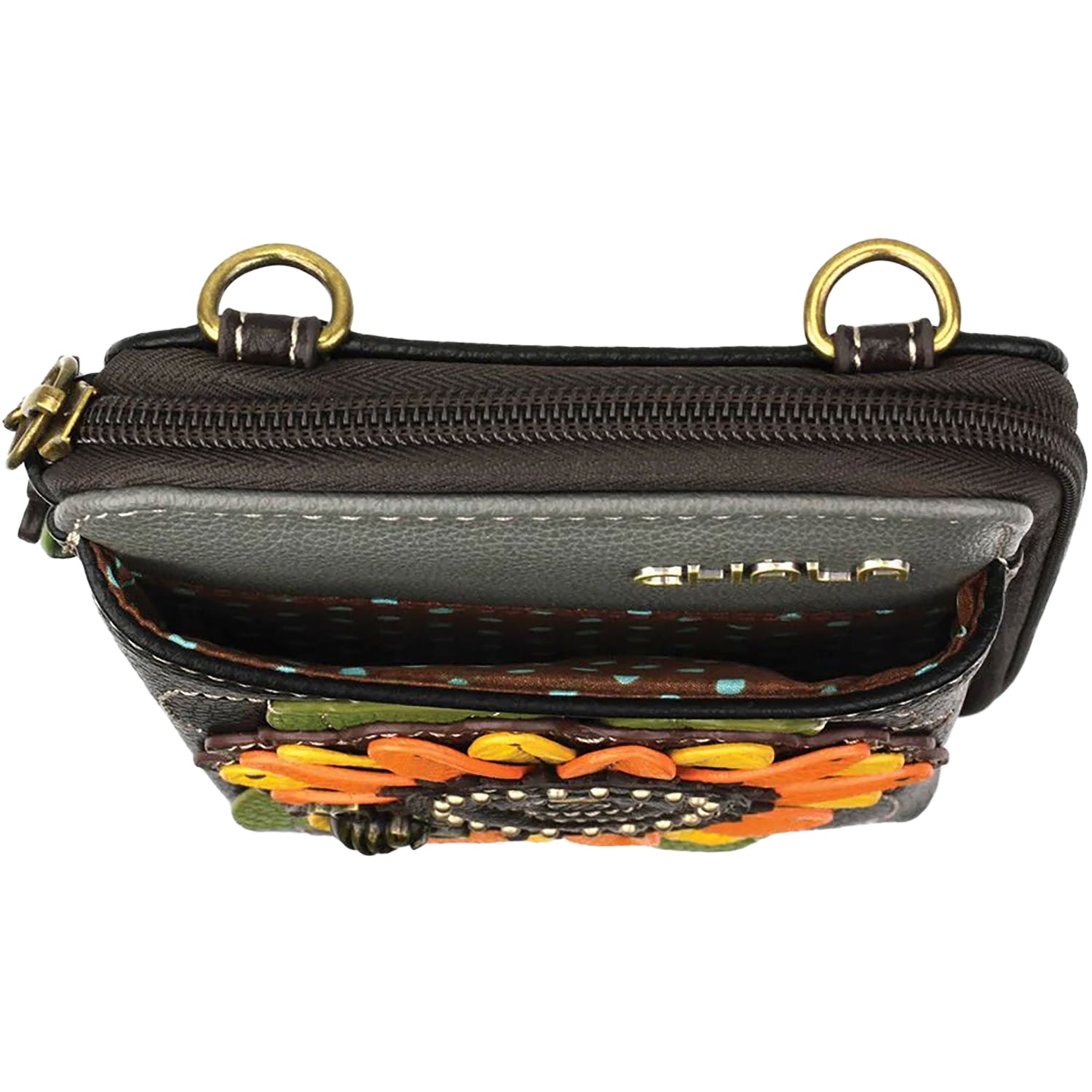 Womens Chala Chala Handbags Sunflower Wallet Crossbody Handbag Black Black