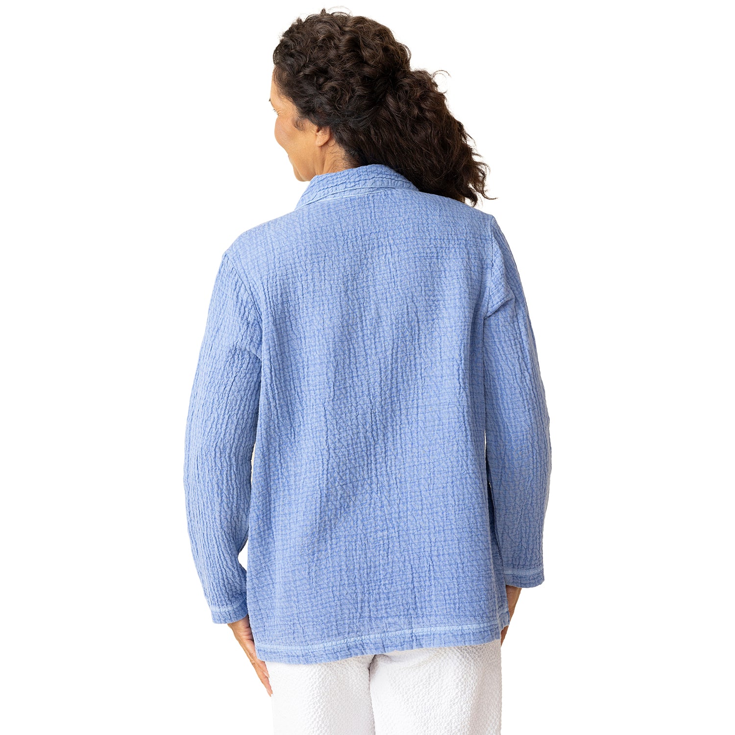 Womens Habitat Habitat Sun Washed Jacquard Seamed Pocket Jacket Women's Outerwear Rain Rain