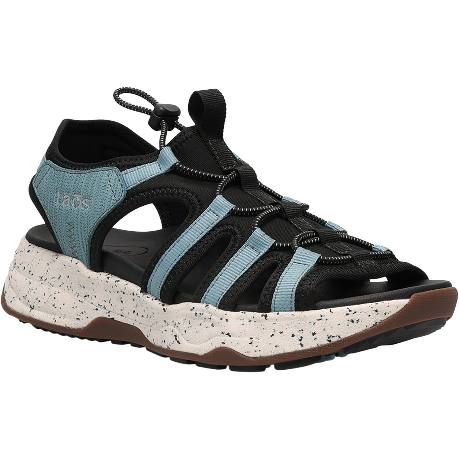 Womens Taos Taos Superfly Women's Outdoor Sandals Black/Mineral Blue Black/Mineral Blue