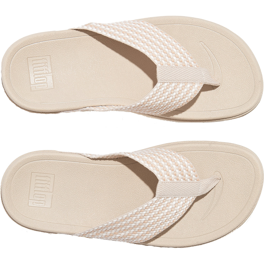 Womens Fit flop Women's FitFlop Surfa Stone Beige Mix Fabric Stone Beige Mix Fabric