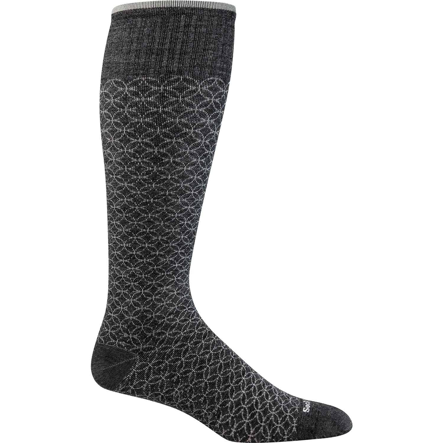 Womens Sockwell Sockwell 15-20 Featherweight Fancy Women's Compression Socks Charcoal Charcoal