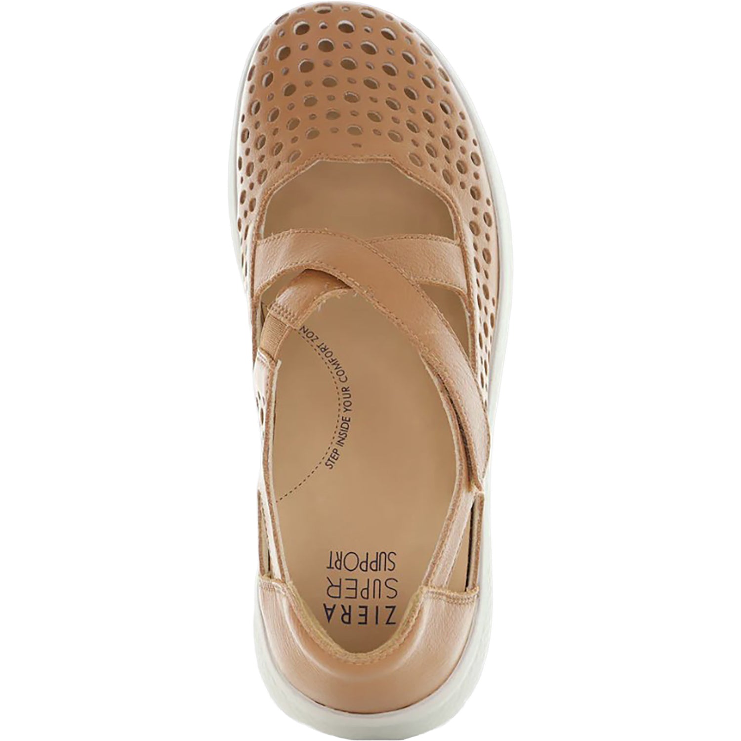 Womens Ziera Ziera Sachet Women's Mary Janes Tan Leather Dark Tan Leather