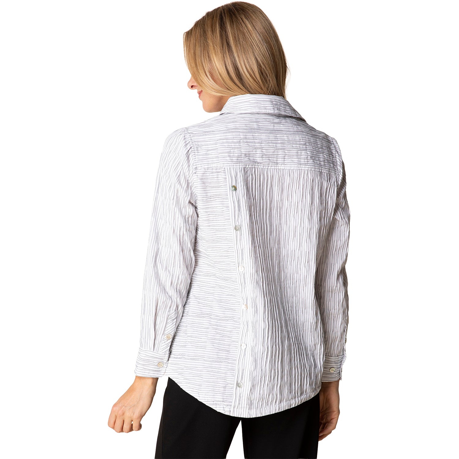 Womens Habitat Habitat Santorini Stripe Selene Shirt Women's Top White White