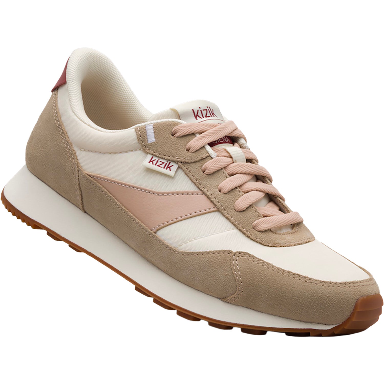 Womens Kizik KIZIK Siena Women's Athletic Shoes Pristine/Warm Taupe Pristine/Warm Taupe