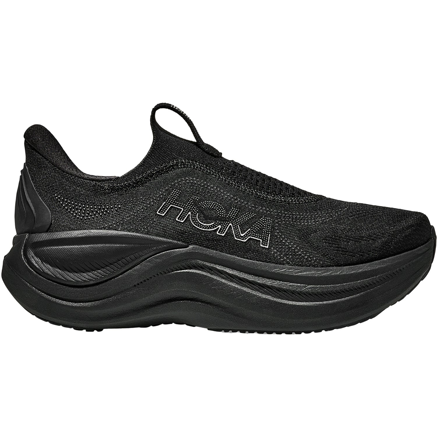Womens Hoka one one Hoka Skyward Laceless Women's Athletic Recovery Slip Ons Black/Black Black/Black
