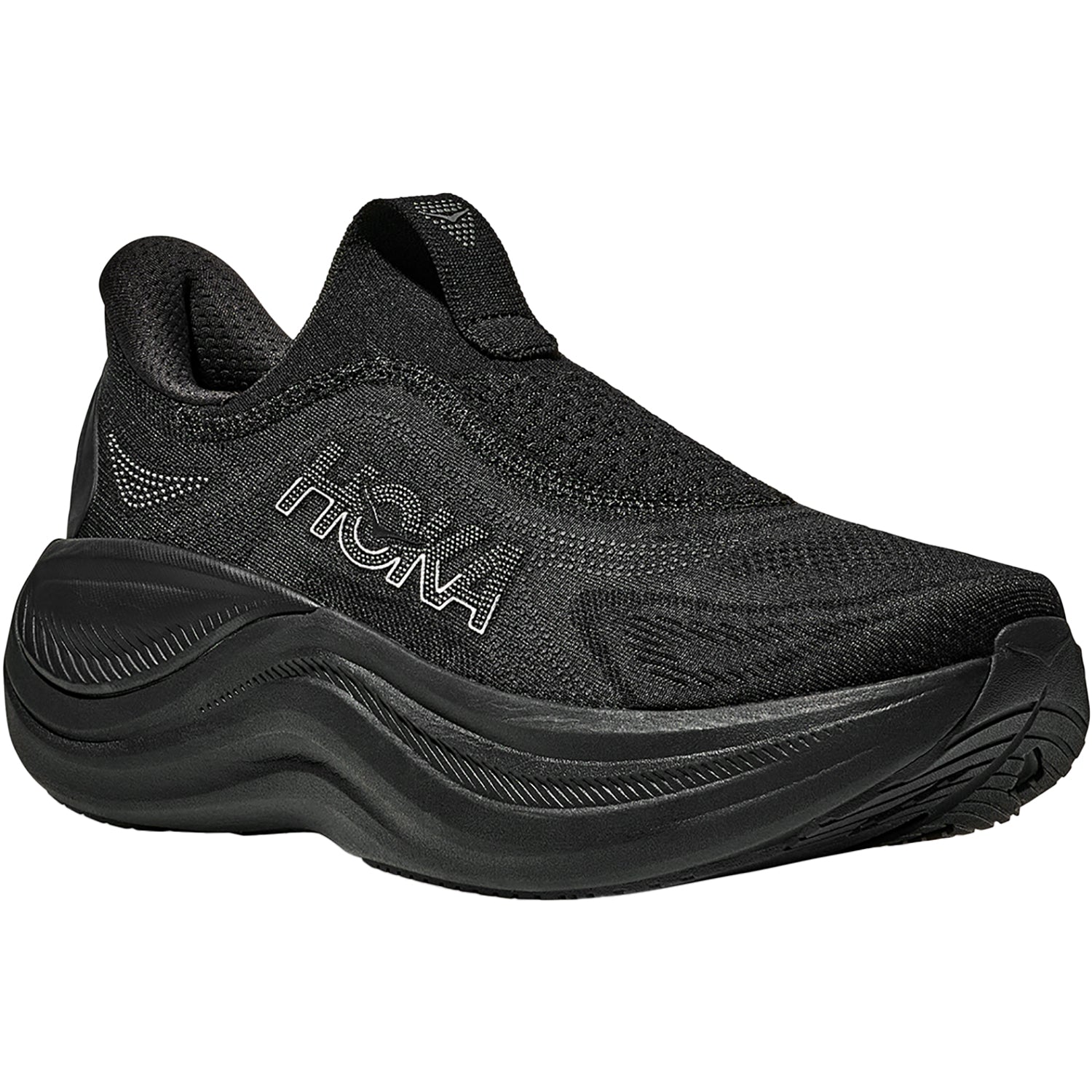 Womens Hoka one one Hoka Skyward Laceless Women's Athletic Recovery Slip Ons Black/Black Black/Black