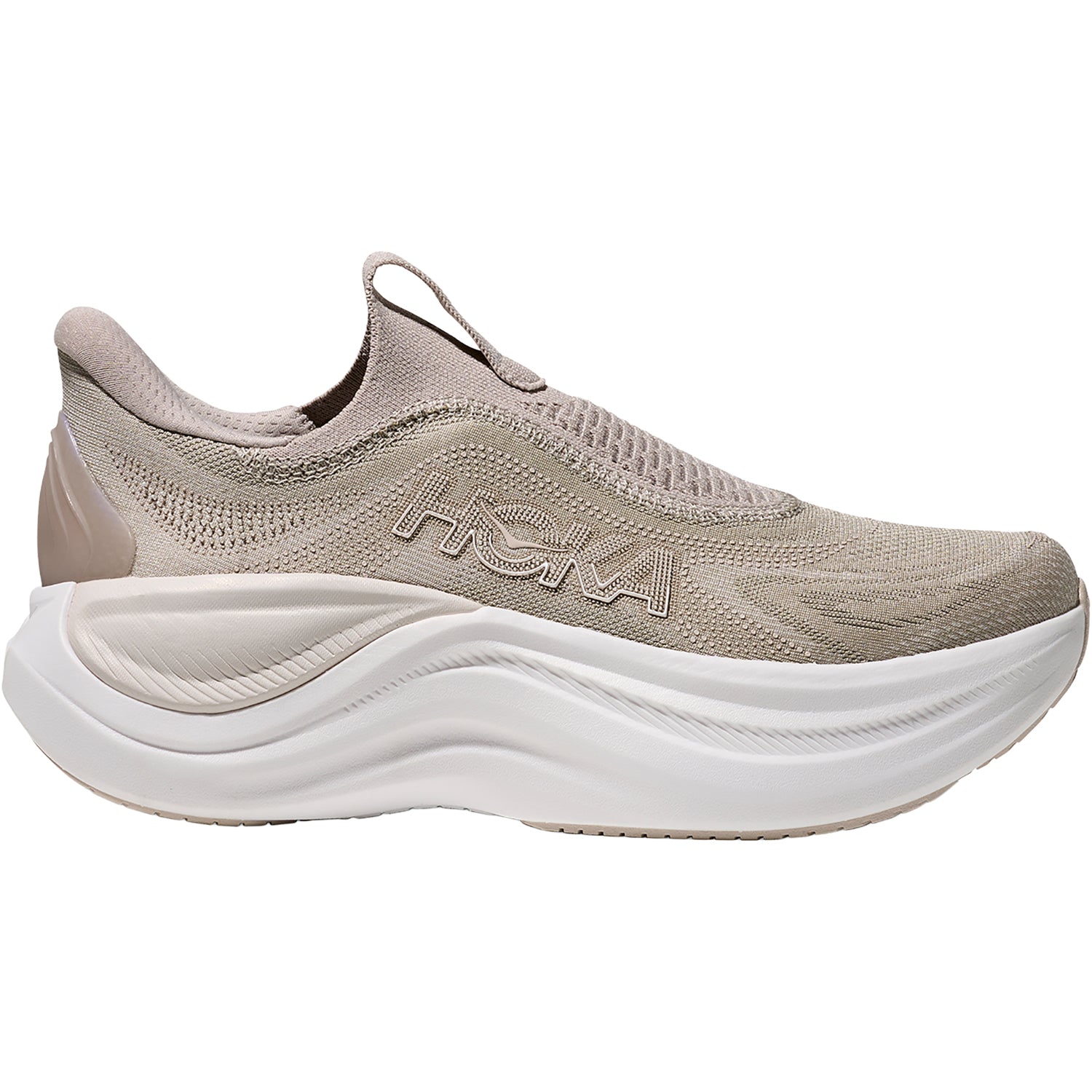 Womens Hoka one one Hoka Skyward Laceless (Neutral Support) Women's Athletic Shoes Putty/White Putty/White