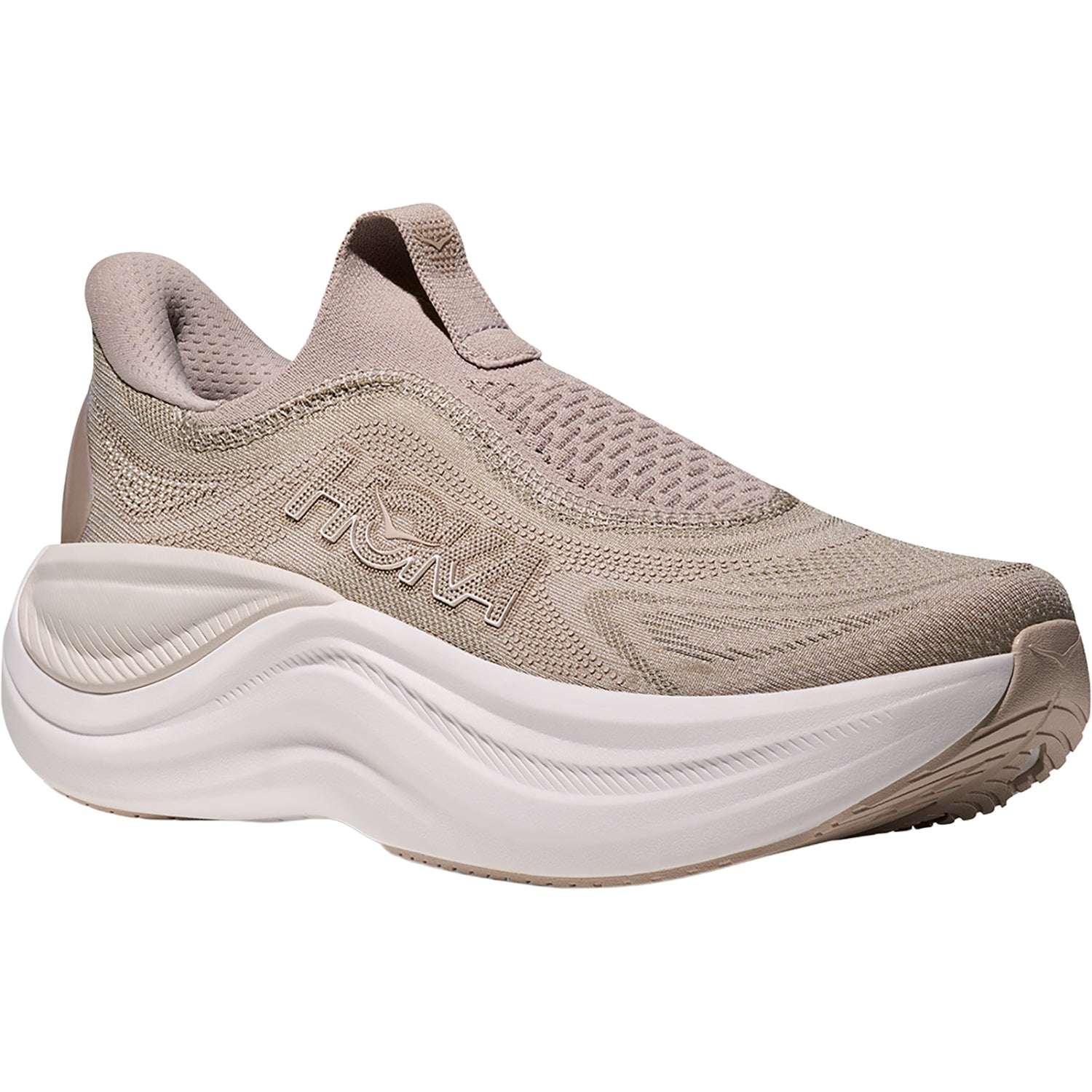 Womens Hoka one one Hoka Skyward Laceless (Neutral Support) Women's Athletic Shoes Putty/White Putty/White