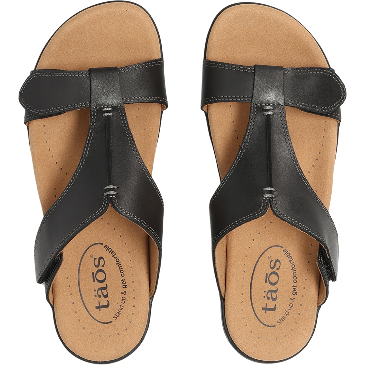 Womens Taos Taos Slide Show Women's Sandals Black Leather Black Leather