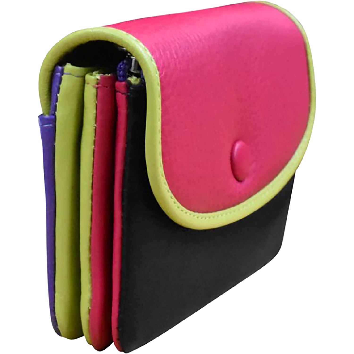 Womens Ili new york ili New York Small Card and Coin Wallet Black Brights Black Brights