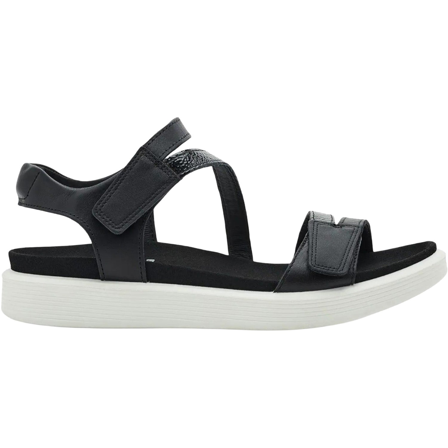 Womens Ecco ECCO Soft Sandal 3 Strap Women's Sandal Black/Black Black/Black